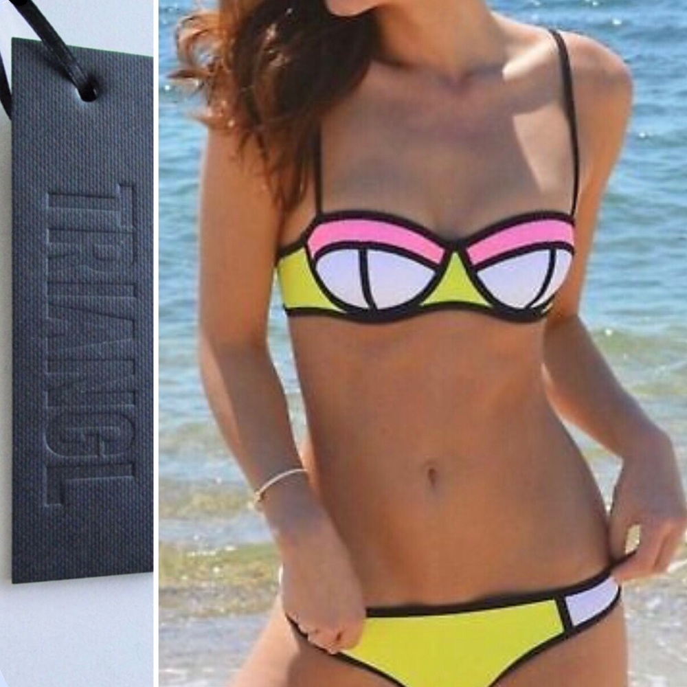 TRIANGL Poppy Yellow Marshmallow Bikini Top